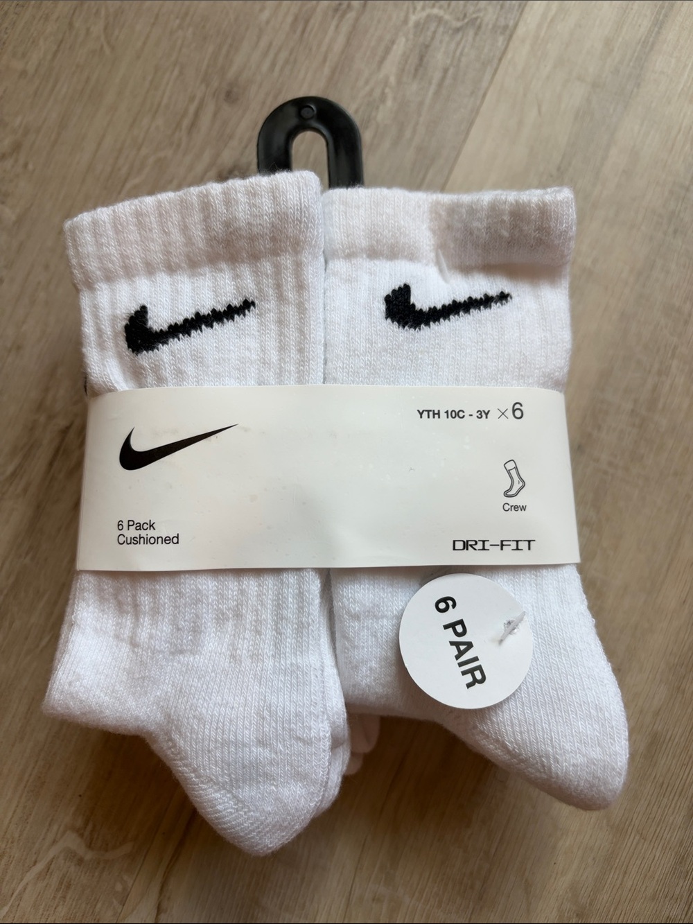 NWT Nike White Crew Athletic Socks - 6 Pack